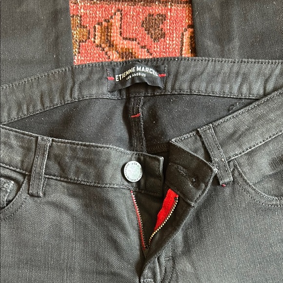 Black Denim with Stars Jeans - Picture 2 of 8